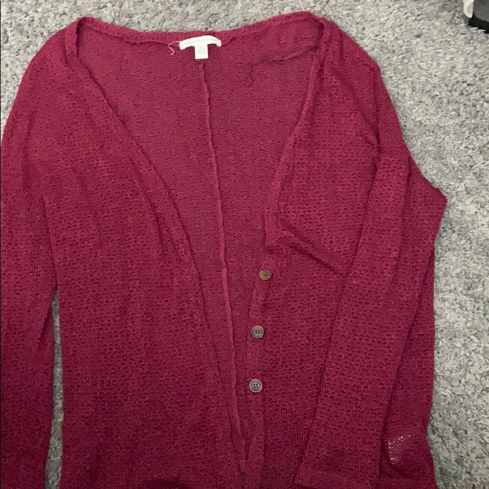 Burgundy cardigan